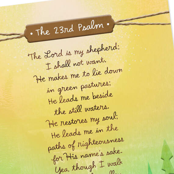 The Lord is My Shepherd Religious Encouragement Card, , large image number 4
