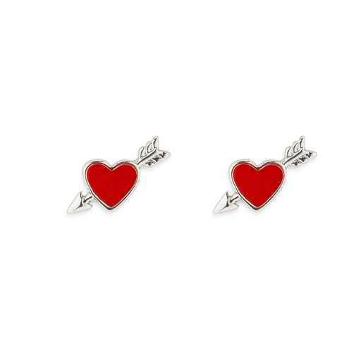 Pura Vida Lovestruck Silver Stud Earrings, 