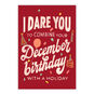December Party Icons Personalized Birthday Card front image number 2