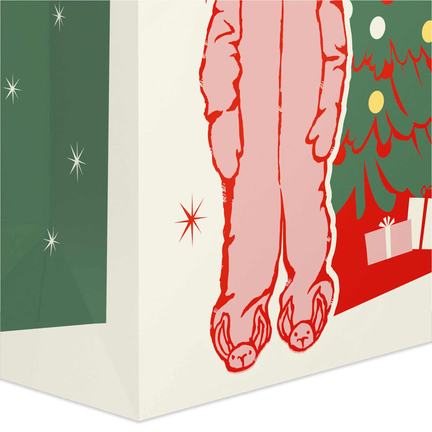A Christmas Story Bunny Suit Large Christmas Gift Bag Base/Side Detail image number 5