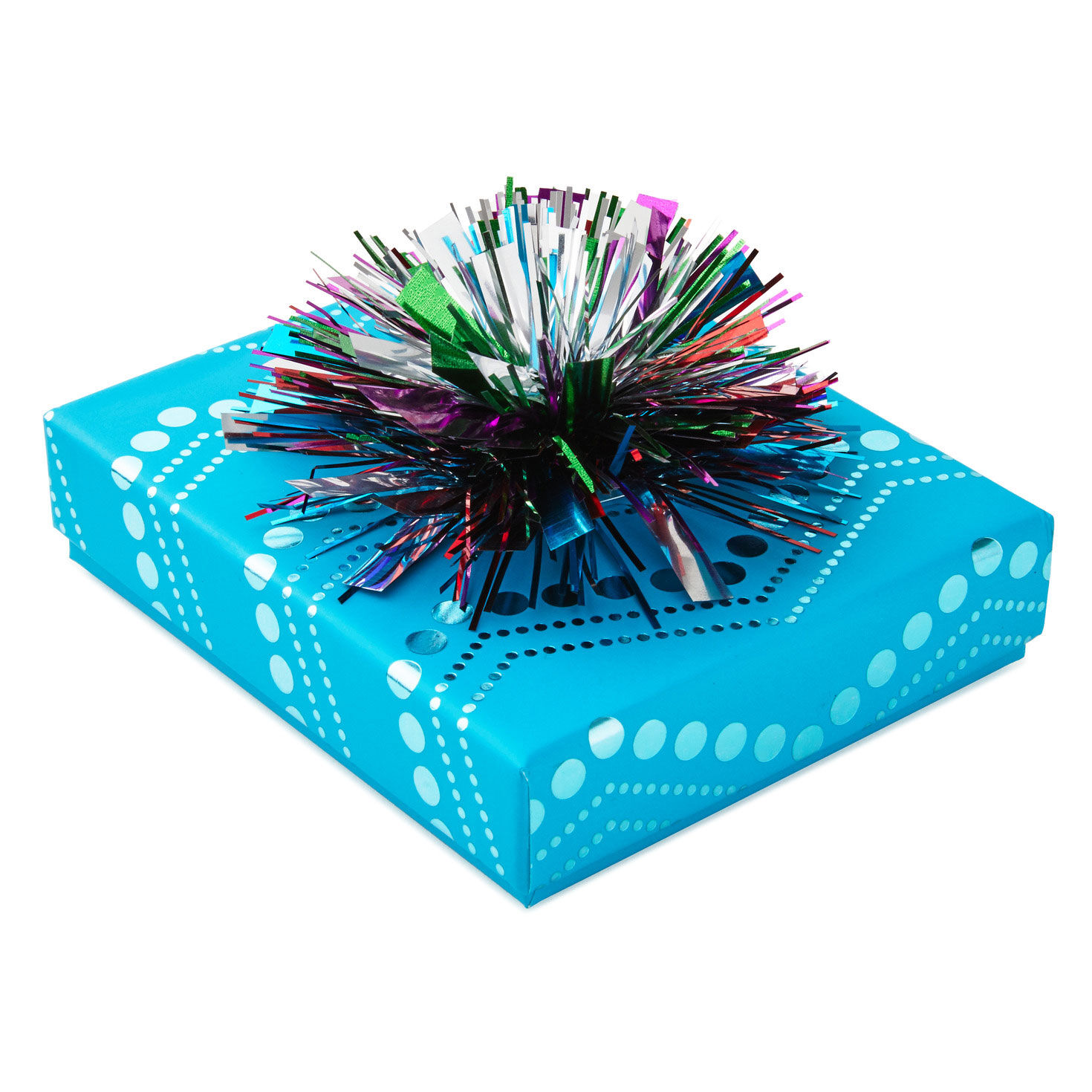 4.5" Turquoise Chevrons Gift Card Holder Box With Bow