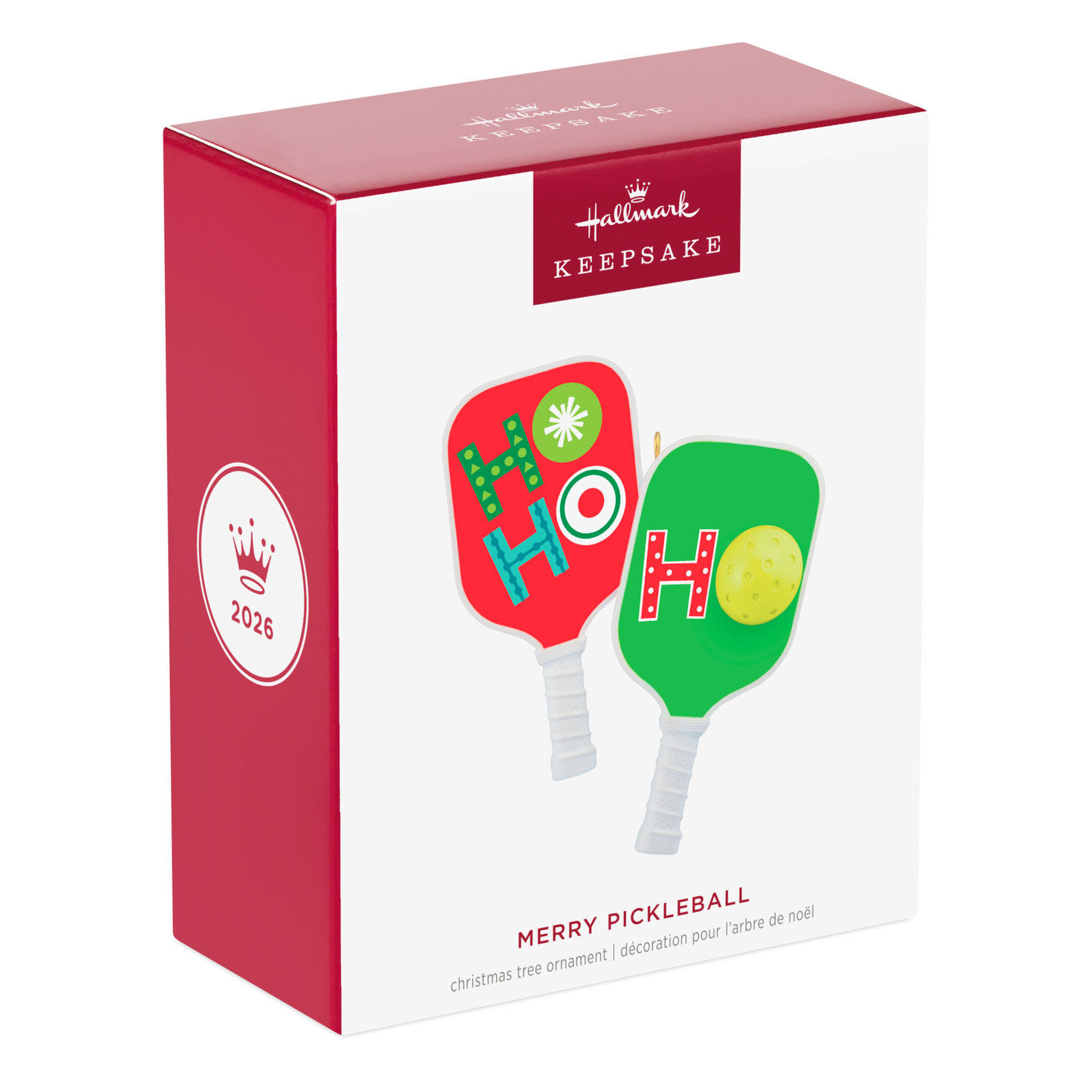 Red Green Pickleball Paddles Keepsake Ornament Package Front image number 7