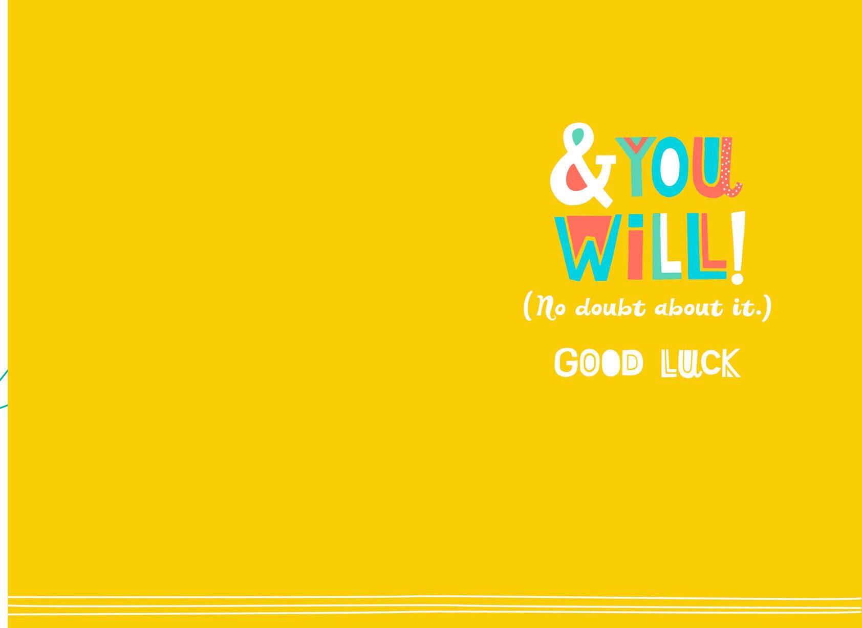 You Can Good Luck Card