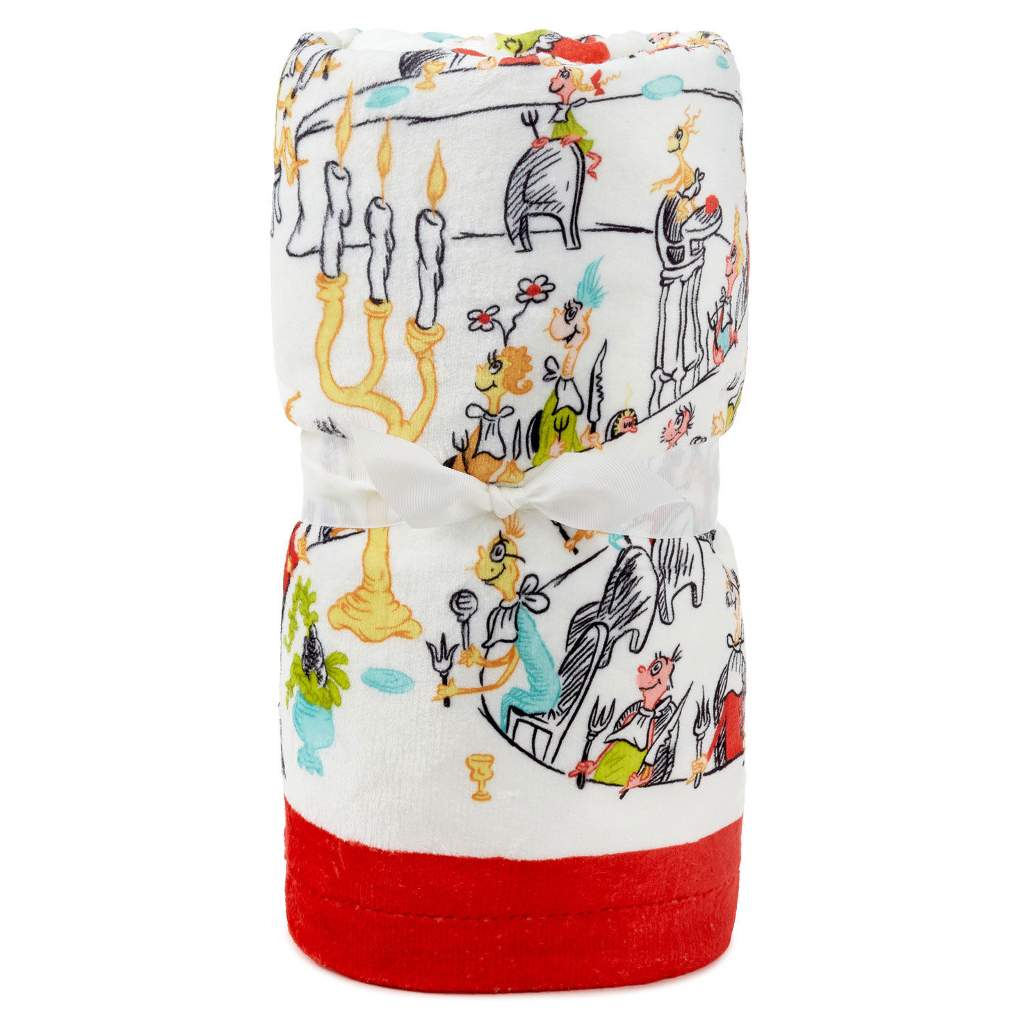 Dr. Seuss's "How the Grinch Stole Christmas!" Blanket rolled up with bow image number 5