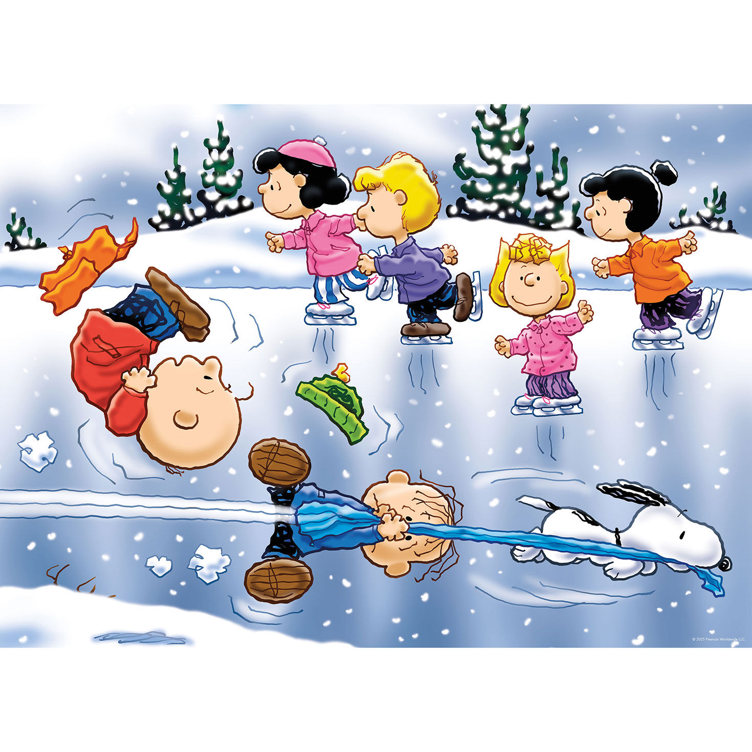 Peanuts Gang Ice Skating Puzzle front image number 2