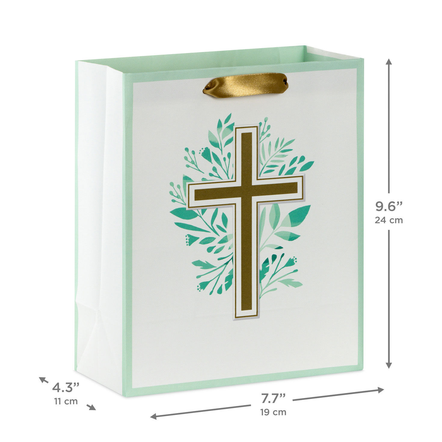 Gold Cross Medium Gift Bag measurement image number 3