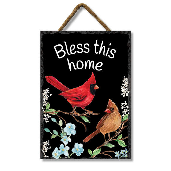 My Word! Cardinal Bless This Home Sign, 8x11.25