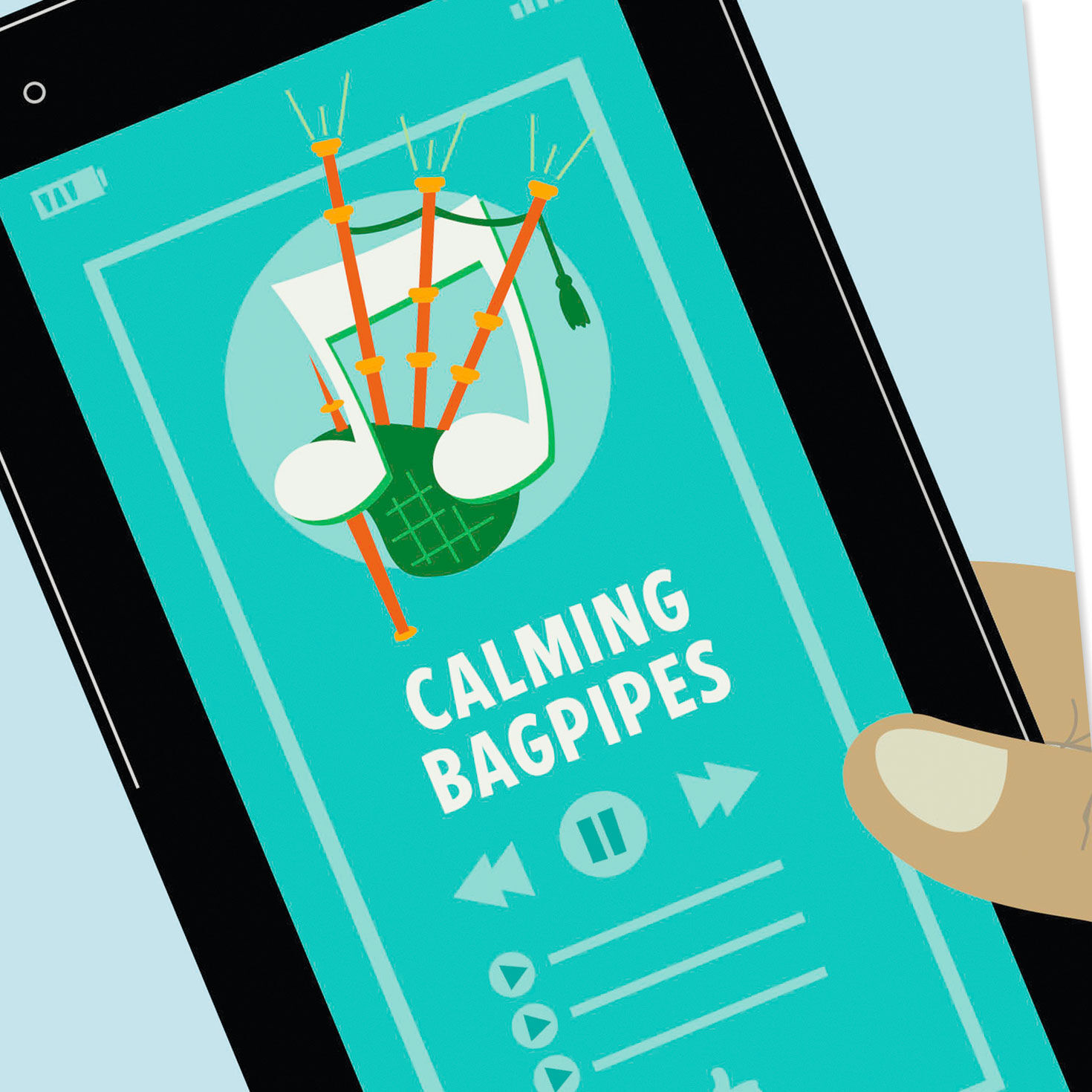 Calming Bagpipes Funny Encouragement Card, , large image number 4