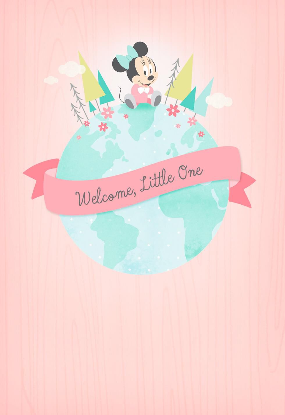 Minnie Mouse Welcome Little One New Baby Card
