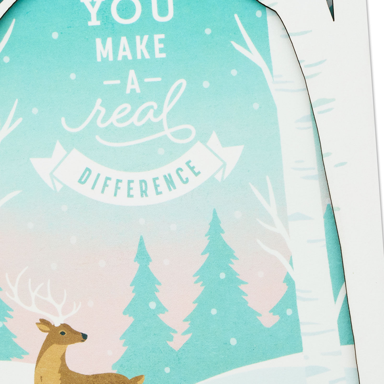 Winter Woodland Deer Christmas Card Card Front Detail image number 5