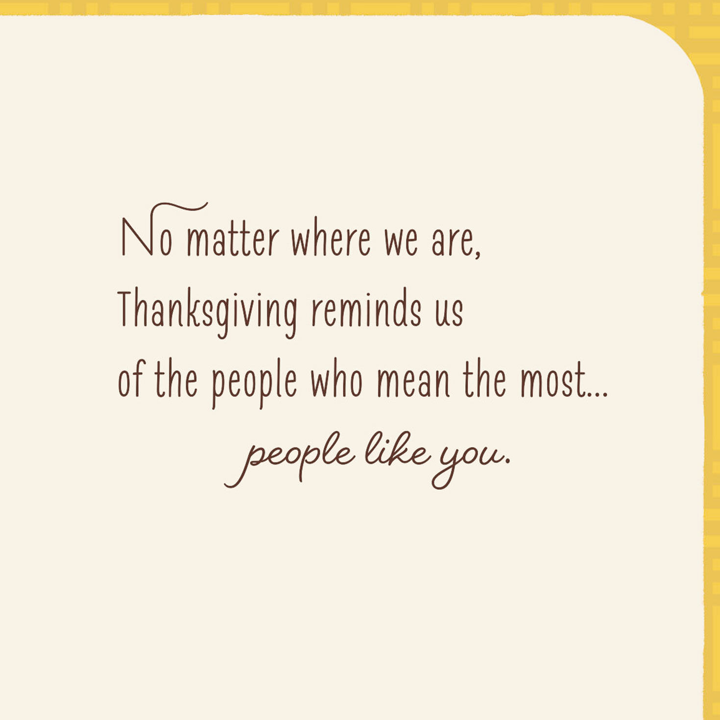 Wreath on Door Thinking of You Thanksgiving Card, , large image number 2