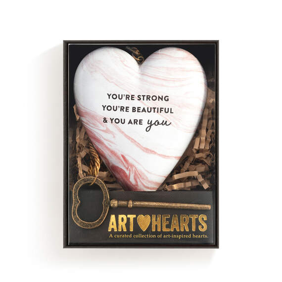 Demdaco Strong Beautiful You Art Heart With Key Stand, , large image number 4