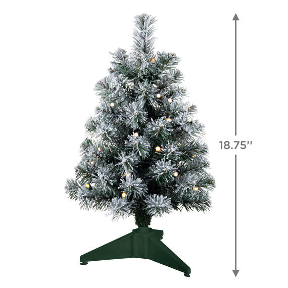 Miniature Snowy Green Pre-Lit Christmas Tree, 18.75", , large image number 2