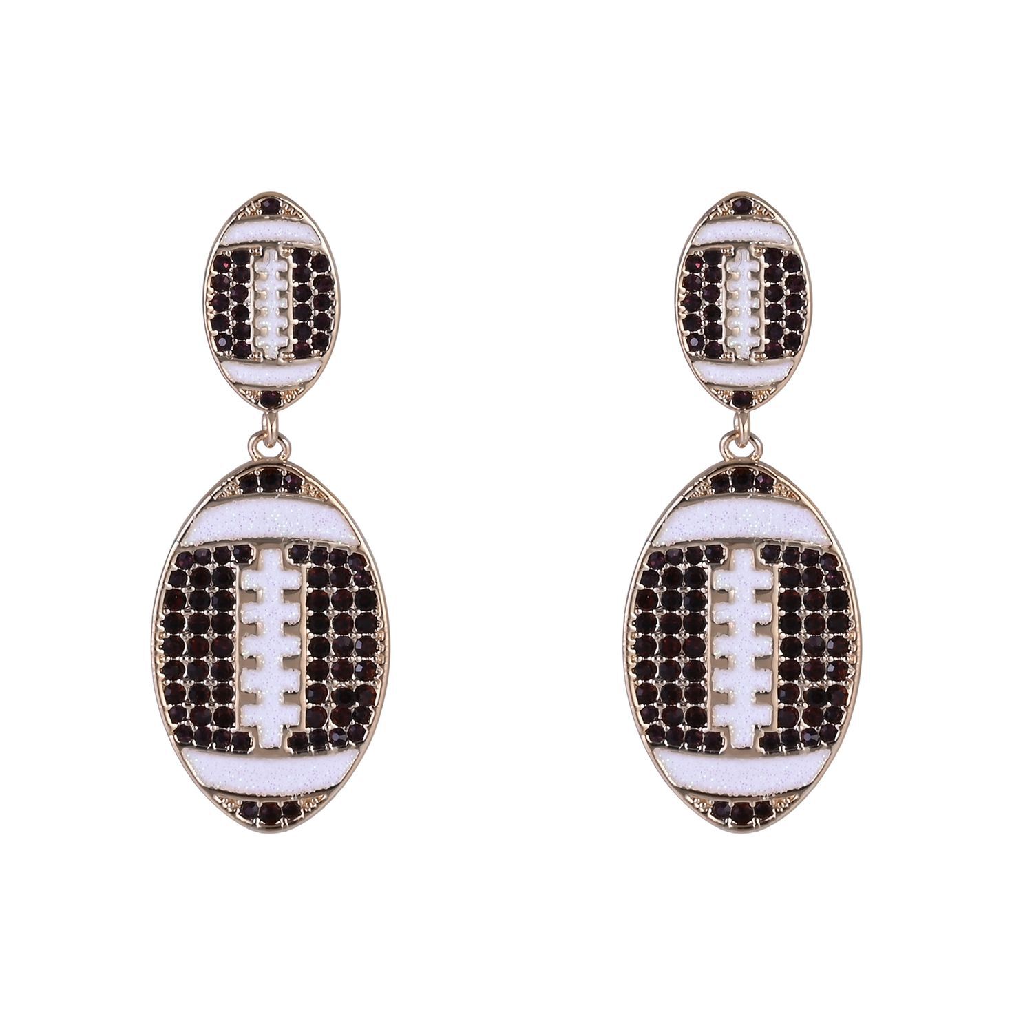 Game Day Stone Football Earrings front image number 3