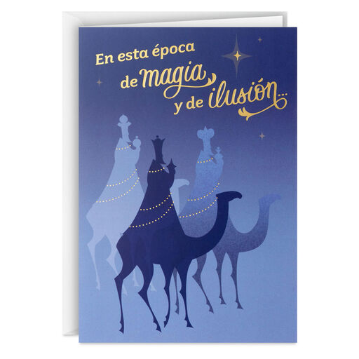 Wise Men Silhouette Spanish-Language Boxed Christmas Cards, Pack of 16, 