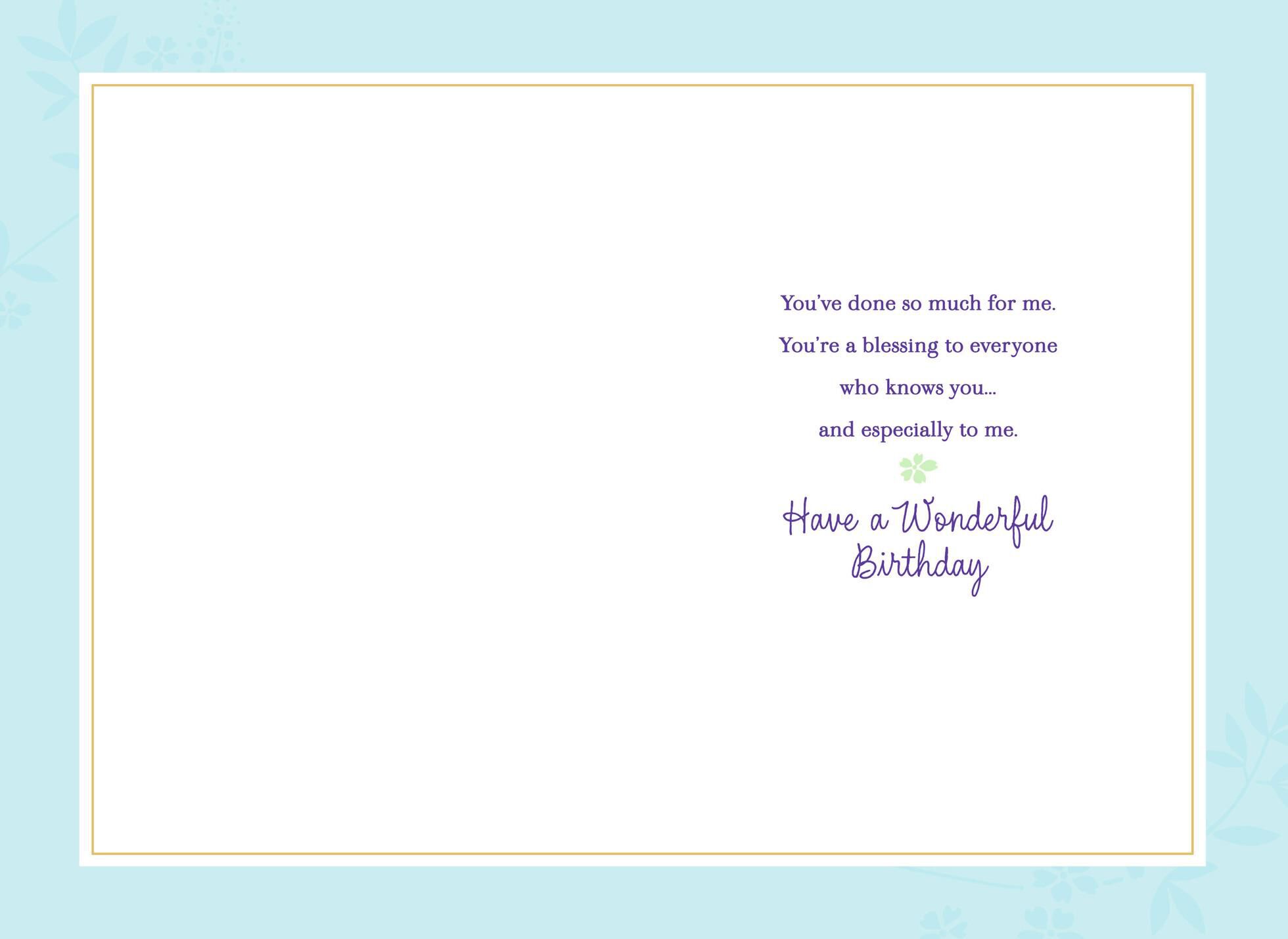 Bird Holding Balloons Blessing Birthday Card