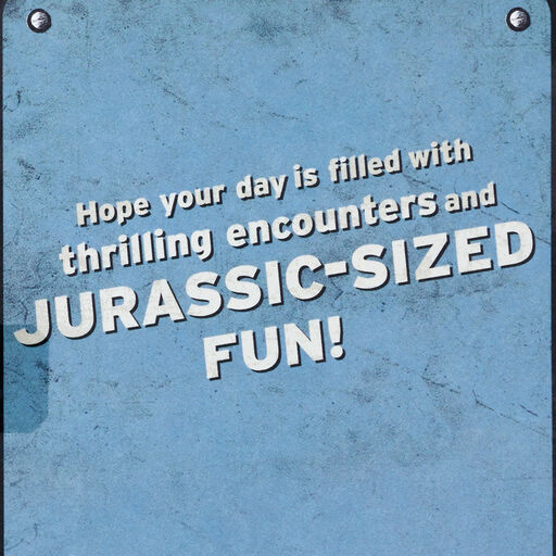 Jurassic World You're Jura-Six Musical 6th Birthday Card, 