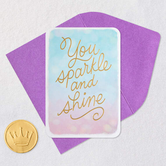 3.25" Mini You Sparkle and Shine Blank Card, , large image number 5