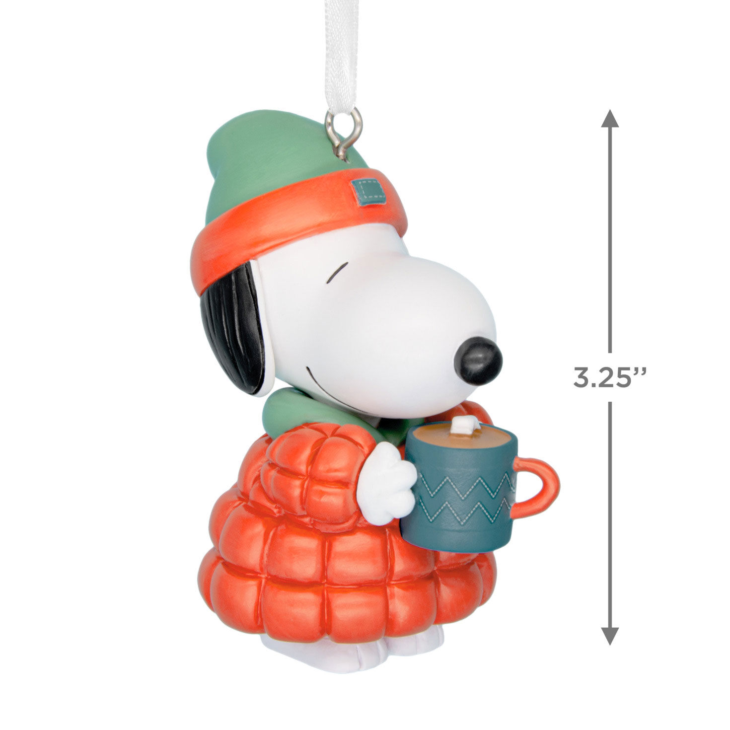 Peanuts Snoopy With Hot Cocoa Christmas Ornament measurement image number 3