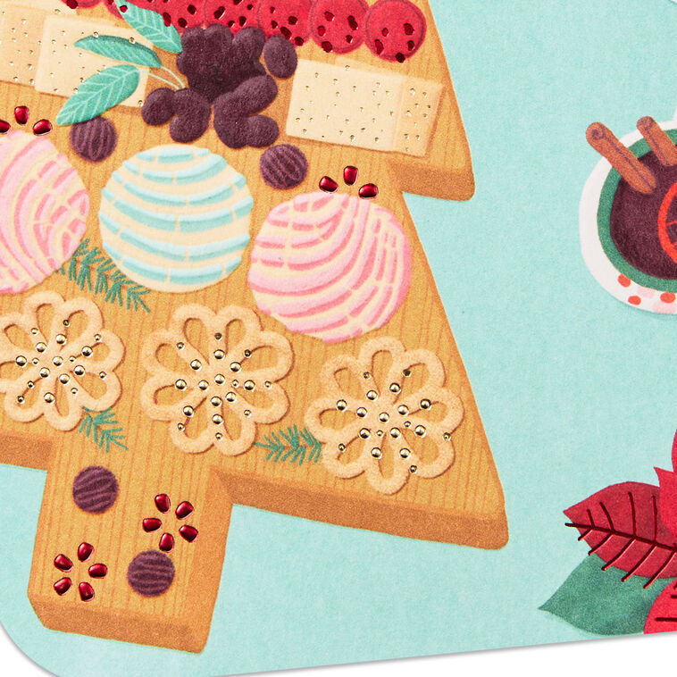 Tree-Shaped Charcuterie Board Family Christmas Card Card Front Detail image number 5