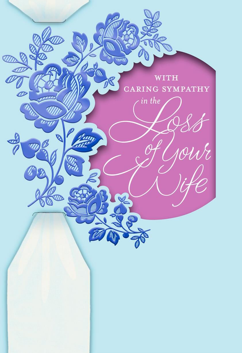 God's Grace for You Religious Sympathy Card for Loss of Wife