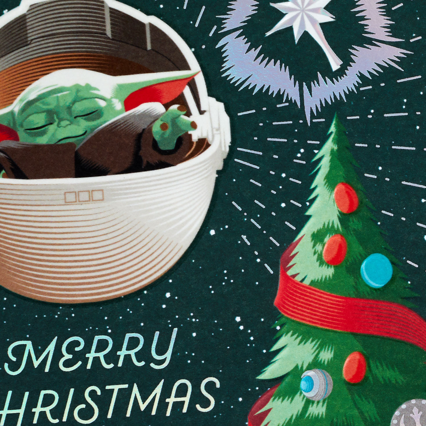 Star Wars: The Mandalorian&trade; Grogu&trade; May the Force Be With You Christmas Card, , large image number 4