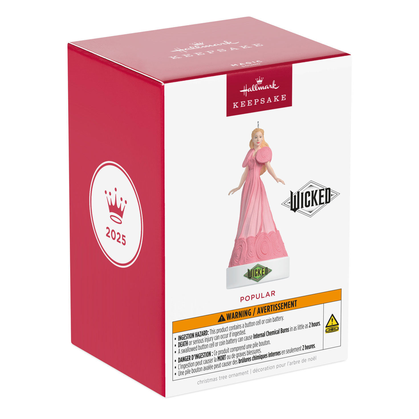 Wicked Glinda Pink Nightgown Keepsake Ornament package front image number 7