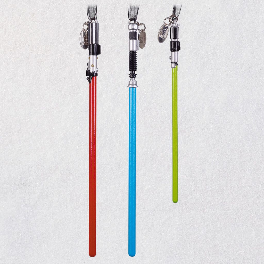 Star Wars Lightsabers Metal Ornaments Set Of 3