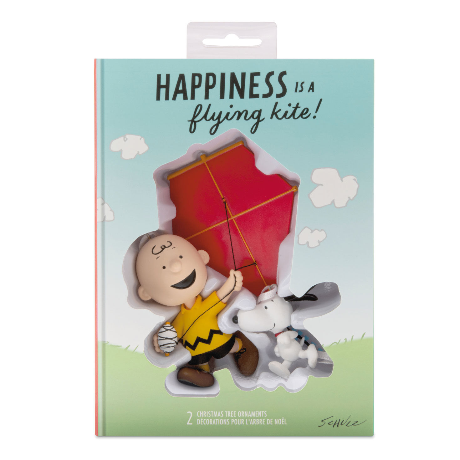 Charlie Brown Snoopy Fly Kite Christmas Ornaments package front image number 2