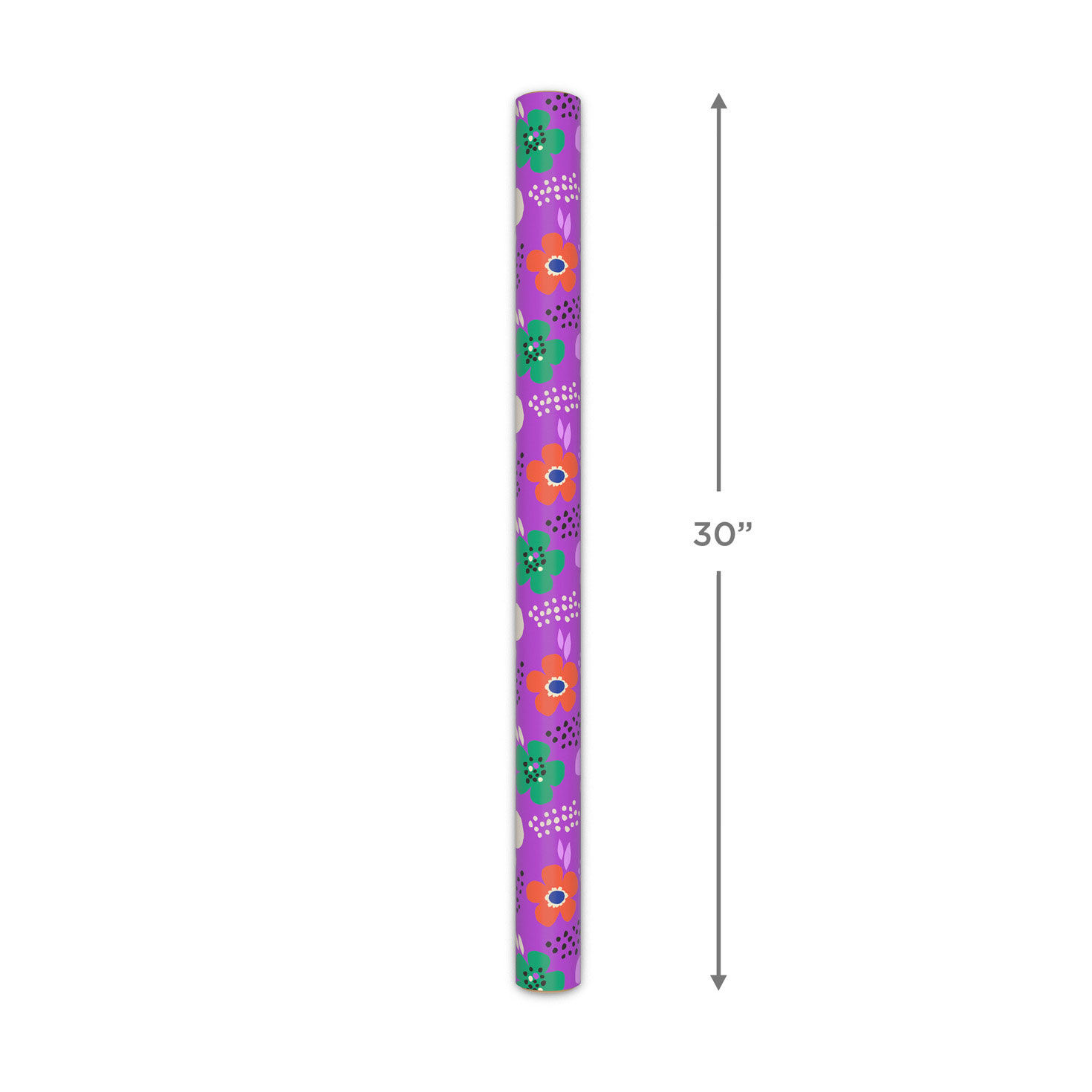 Lavender-Scented Purple Floral Wrapping Paper Roll  image number 5