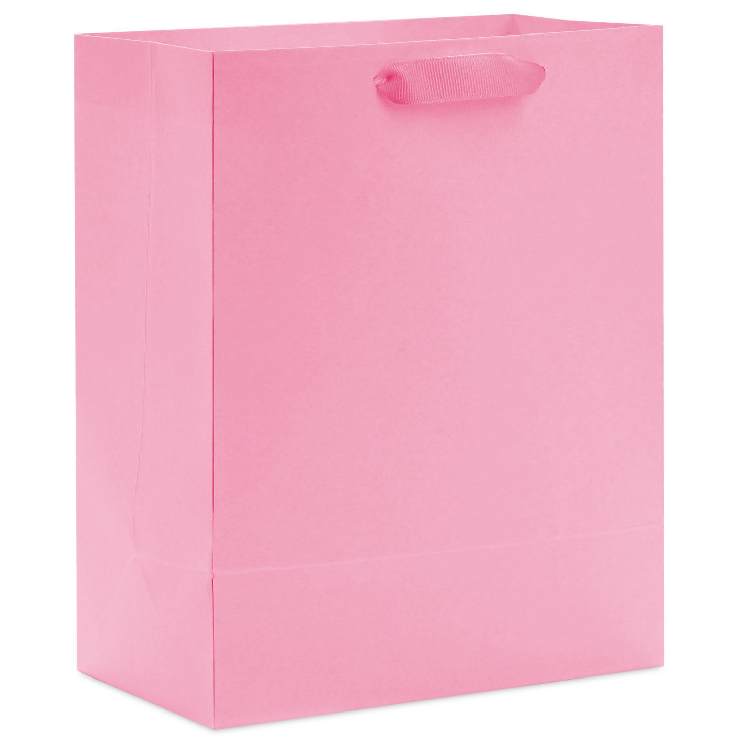 9.6" Solid Pink Medium Gift Bag, Pink, large image number 6