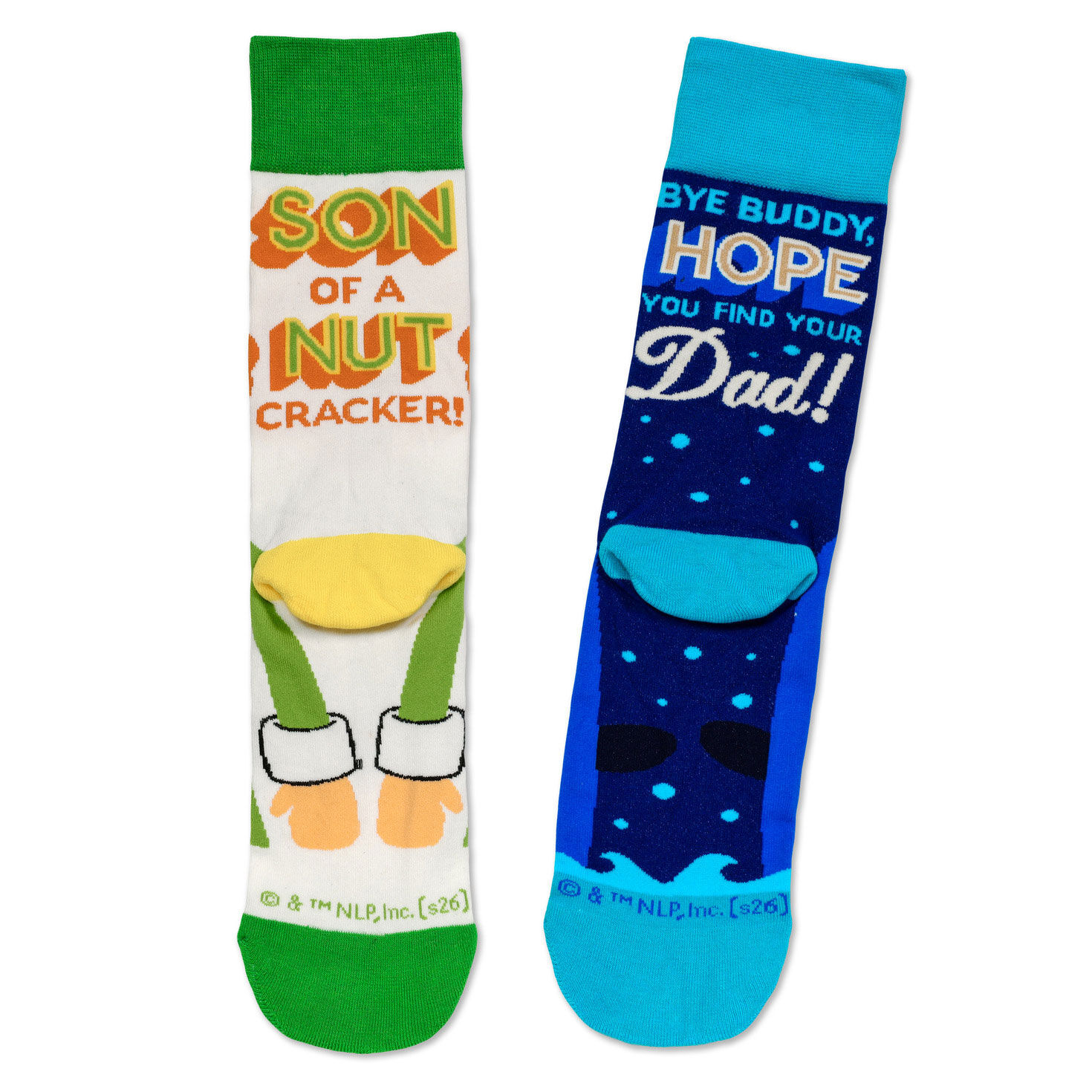 Buddy the Elf and Narwhal Christmas Socks Back image number 2