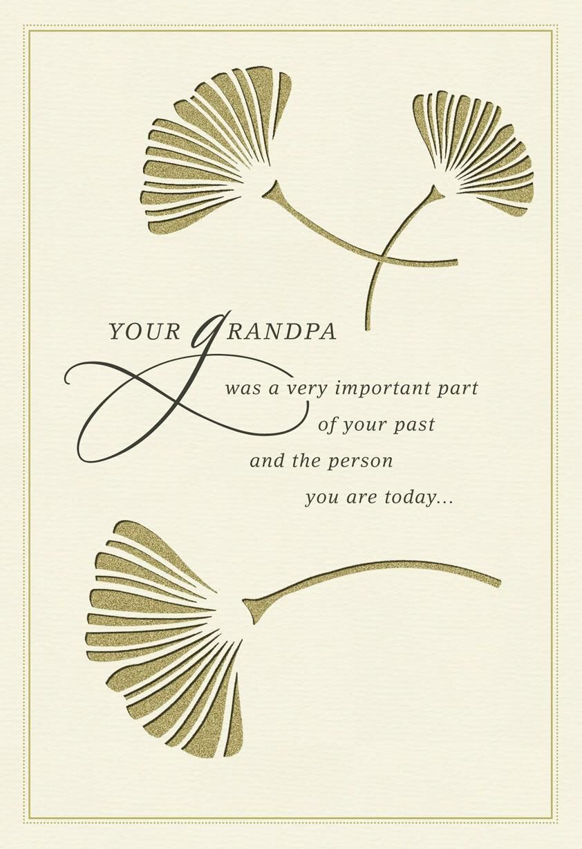 On the Loss of Your Grandpa Sympathy Card