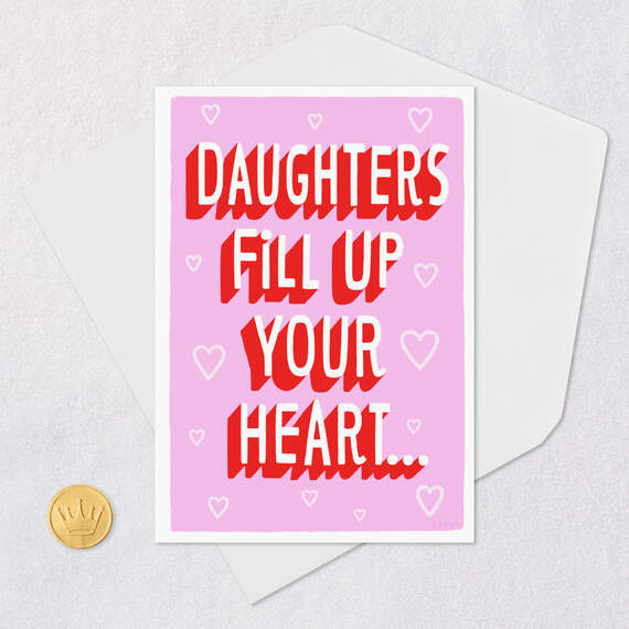 Daughters Fill Up Your Heart… Funny Valentine's Day Card, , large image number 5