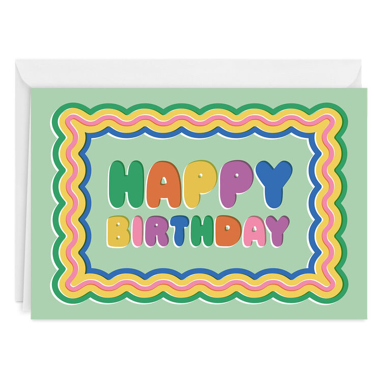 Bold Bubble Ripples Custom Birthday Card