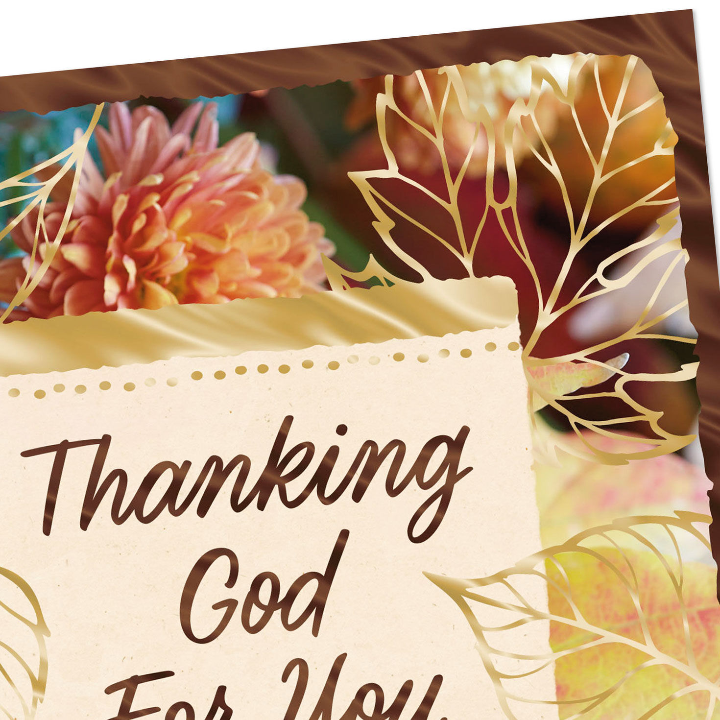Leaves and Flowers Pastor Clergy Appreciation Card Card Front Detail image number 5