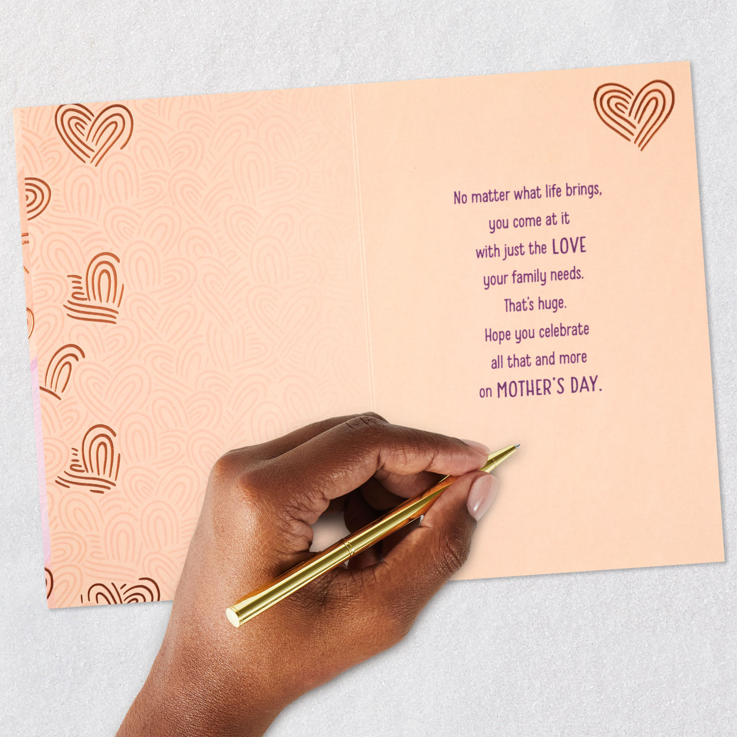 Abstract Hearts Friend Mother's Day Card  image number 6