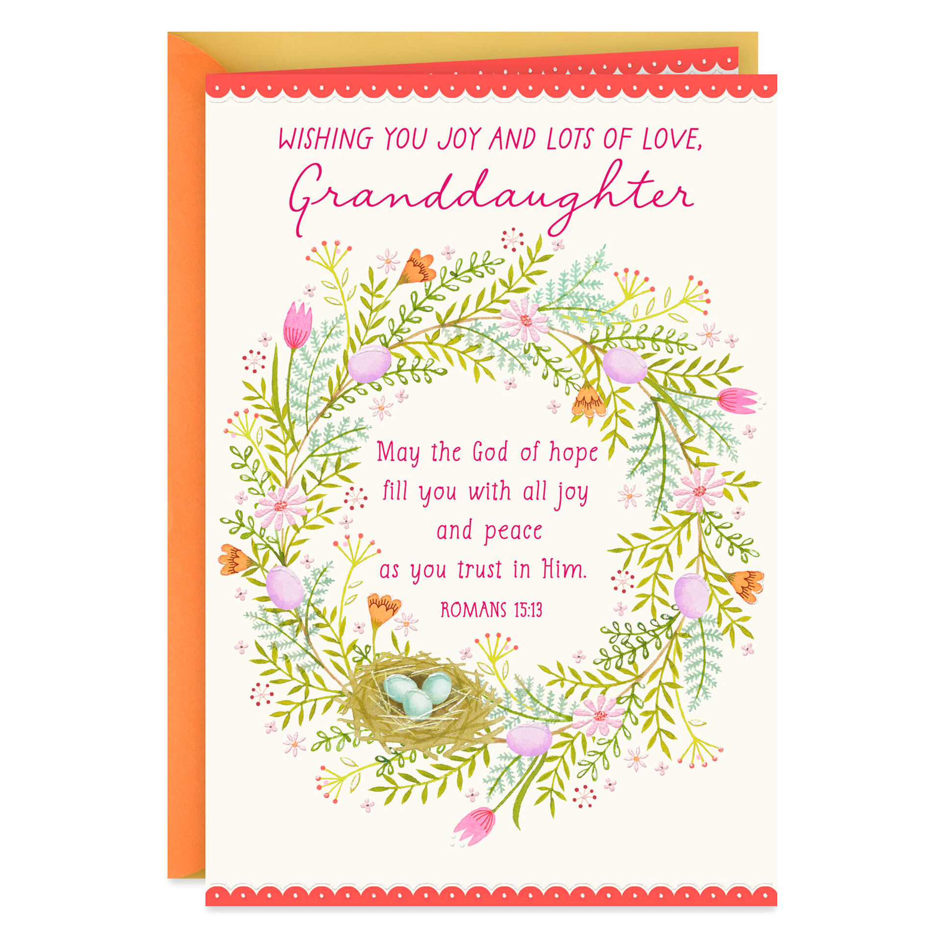 Joy And Love Religious Easter Card For Granddaughter Greeting Cards 