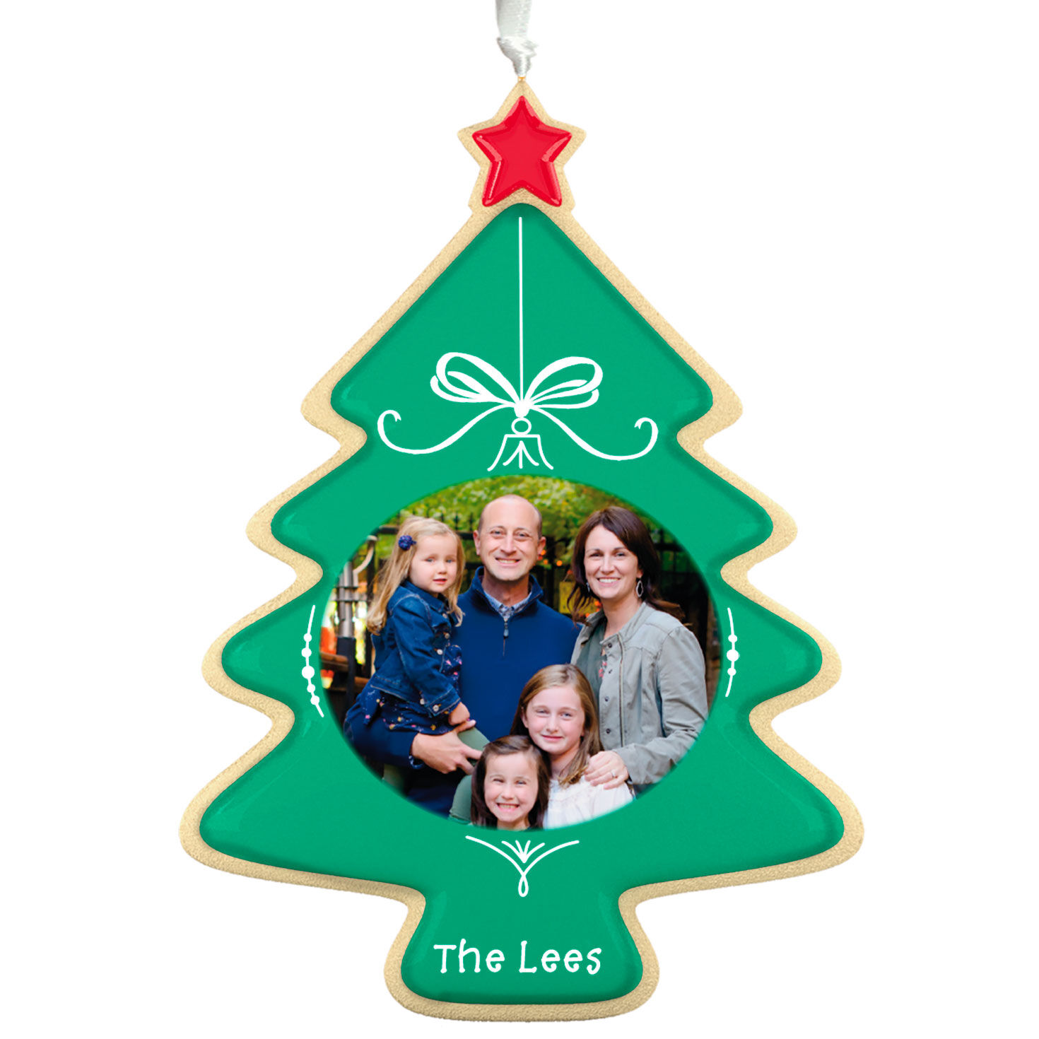 Sweet Memories Sugar Cookie Tree Personalized Ornament, Custom Oval Photo and Text