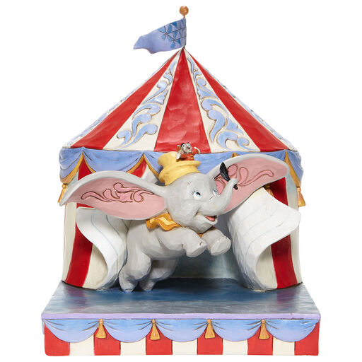 Jim Shore Disney Dumbo Flying Out of Tent Figurine, 9.5", 