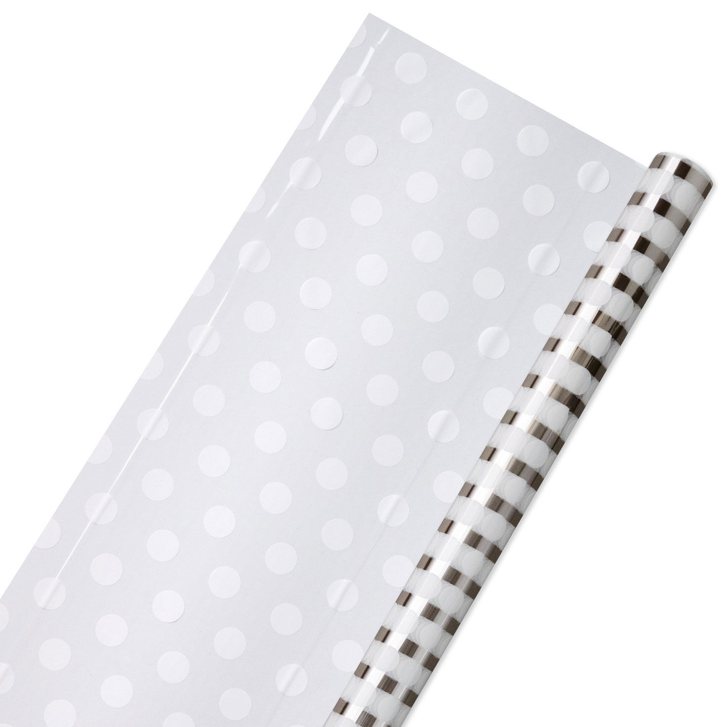 White Dots on Clear Gift Wrap Roll  image number 6