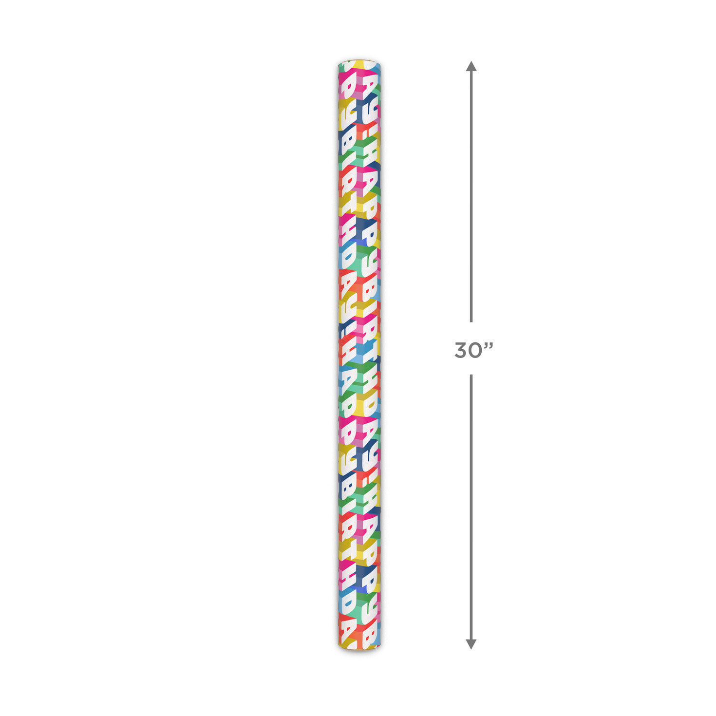 Angled All-Caps Happy Birthday Wrapping Paper, 20 sq. ft. for only USD 4.99 | Hallmark