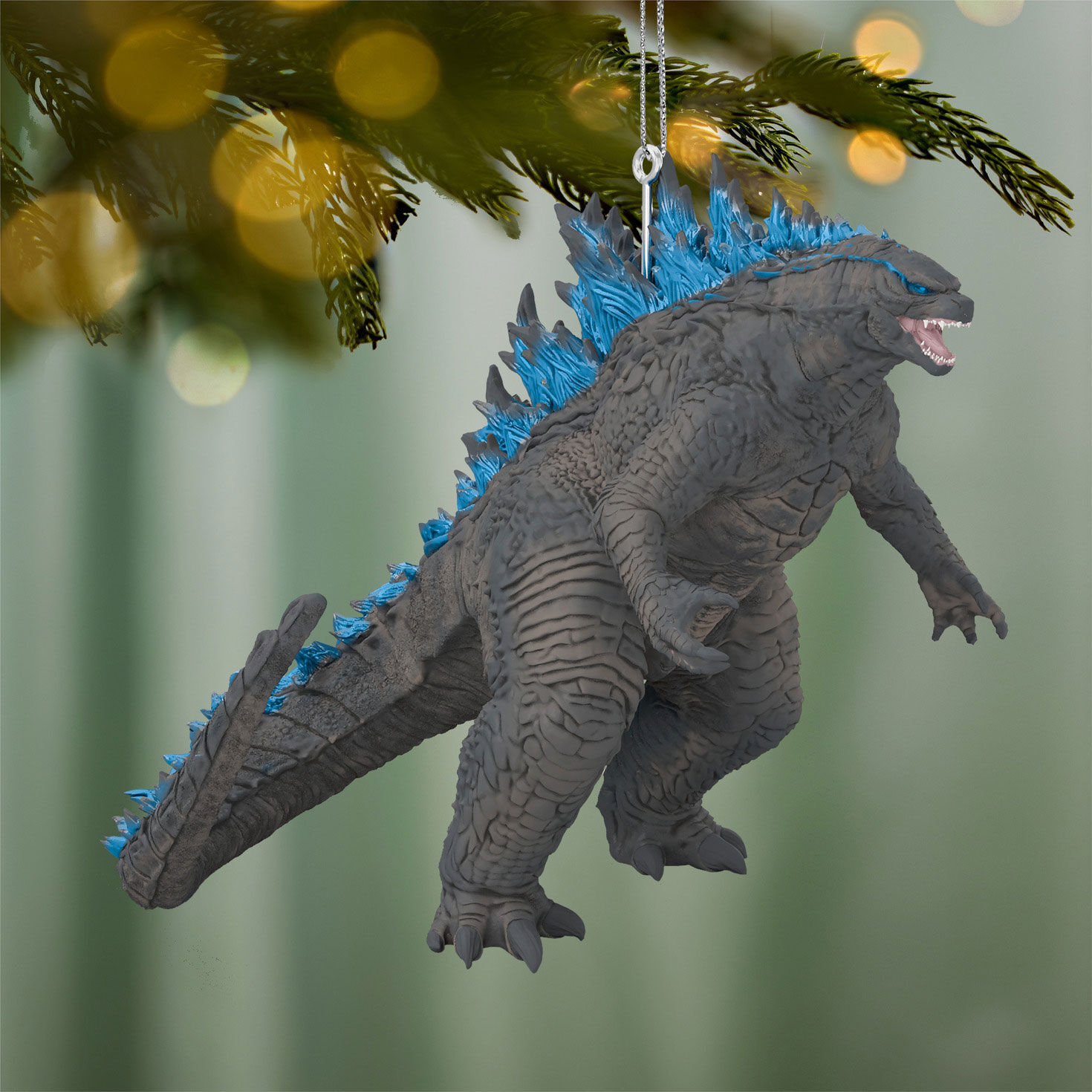 Godzilla Monster Keepsake Ornament Hanging on tree image number 2