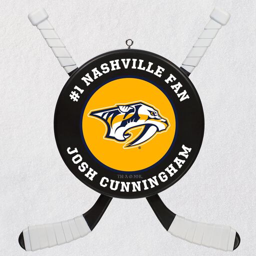 NHL Hockey Personalized Ornament, Nashville Predators®, 