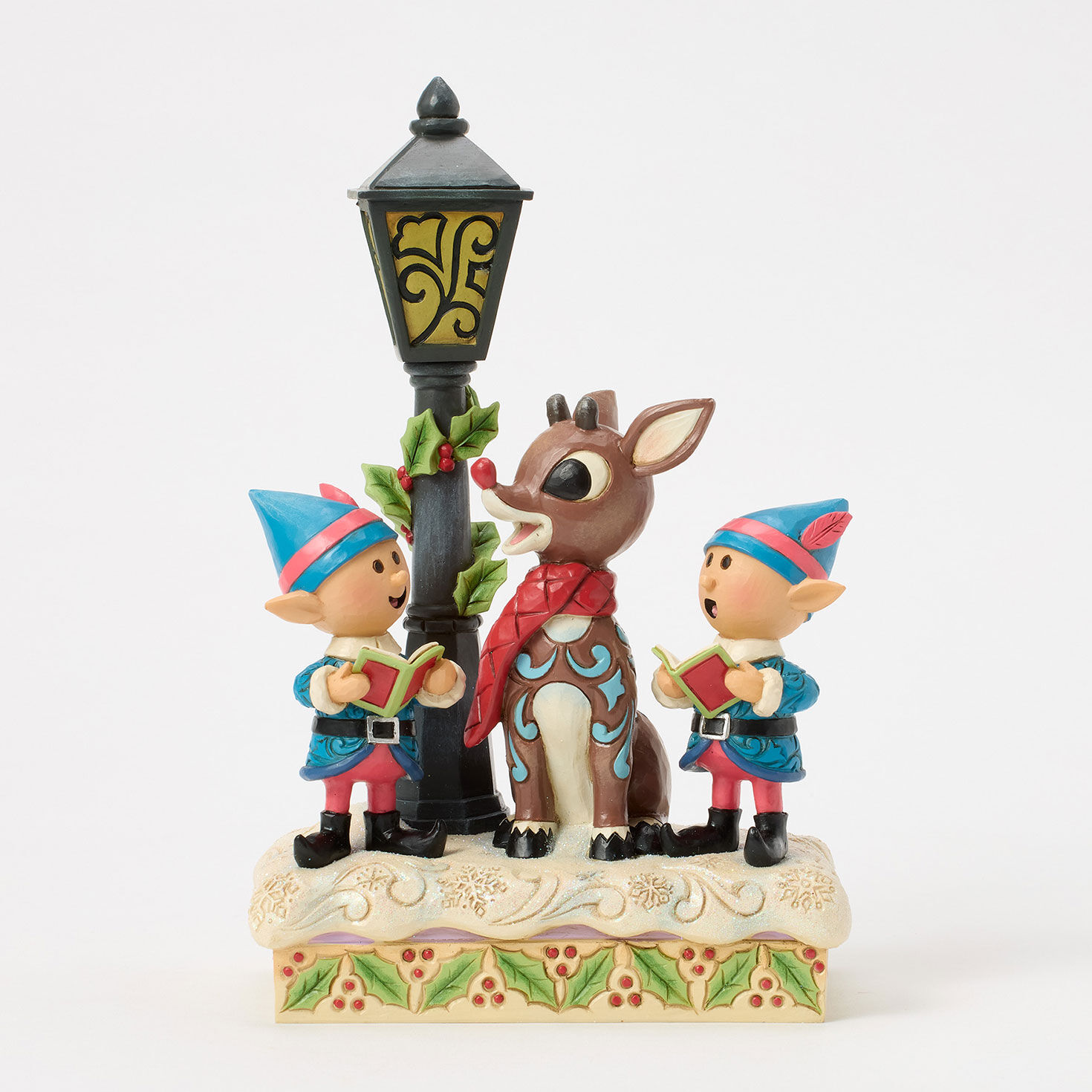 Jim Shore Rudolph and Elves Caroling Light-Up Figurine, 8.4" for only USD 74.99 | Hallmark