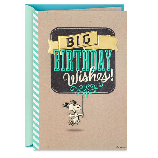 Peanuts® Snoopy Big Wishes Birthday Card, 