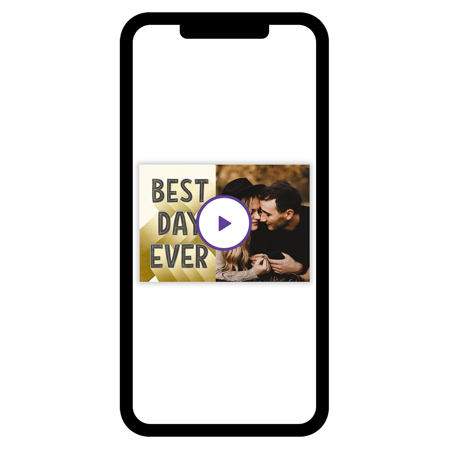 Personalized Gold Best Day Ever Photo Card  image number 1
