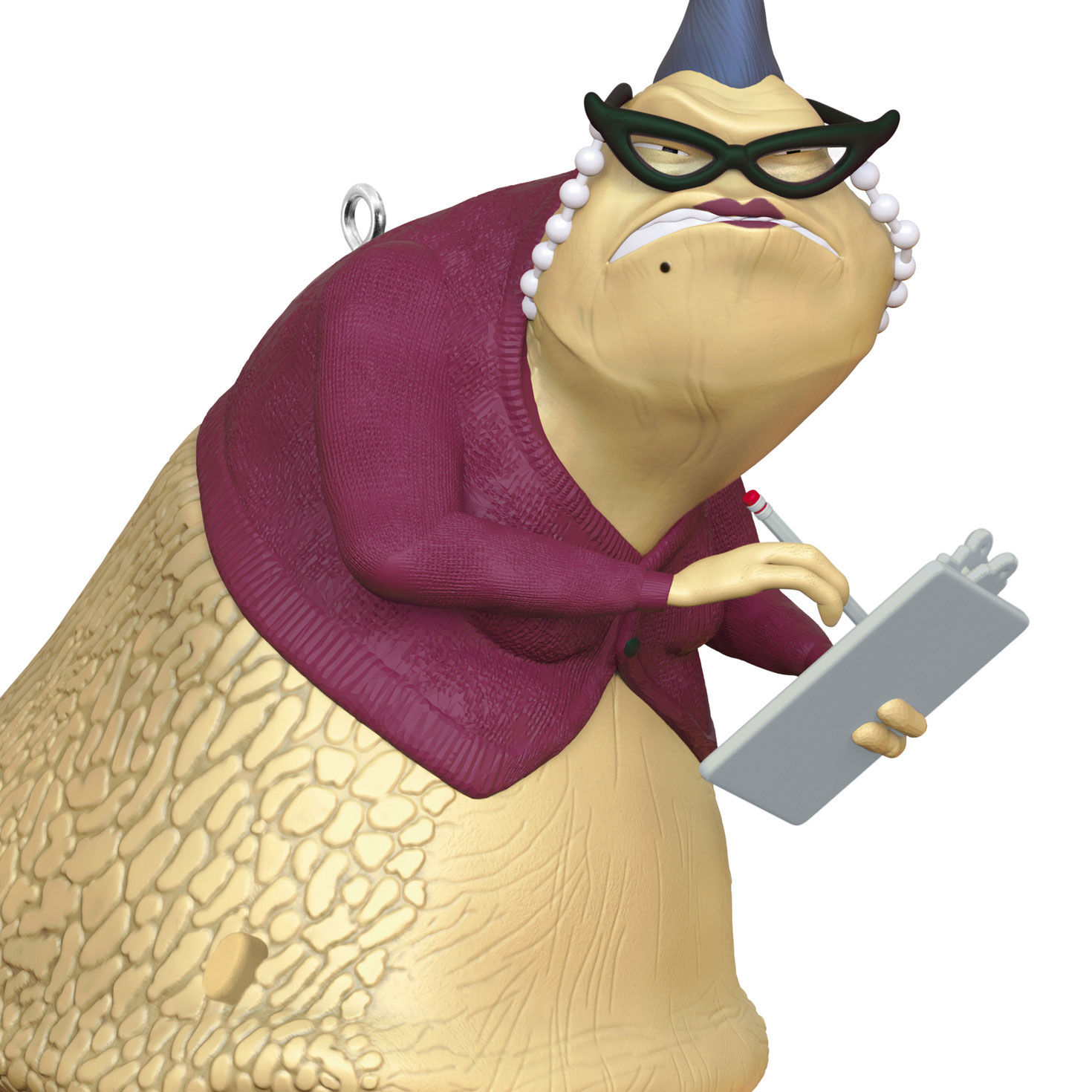 Monsters, Inc. Roz With Clipboard Ornament upclose view image number 5