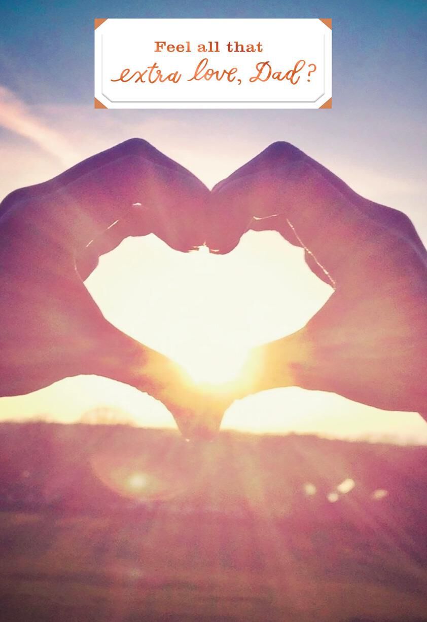 Heart Hands Silhouette Father's Day Card