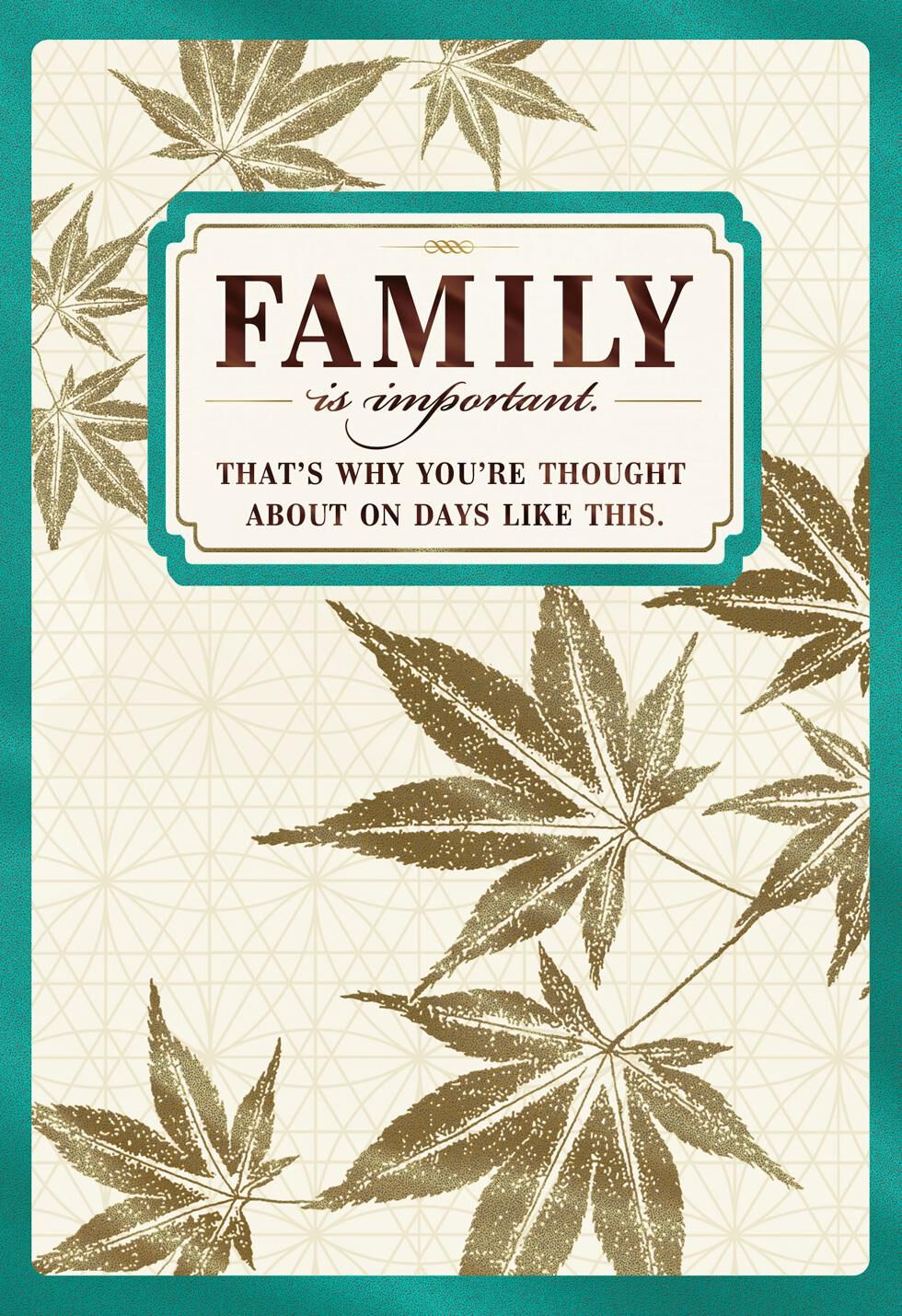 Family Is Important Father's Day Card